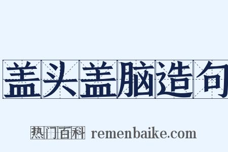 盖头盖脑造句是什么意思的图片